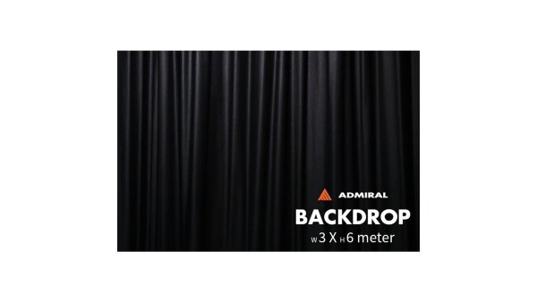 Admiral Backdrop 320 g/m² 3m breit x 6m hoch schwarz