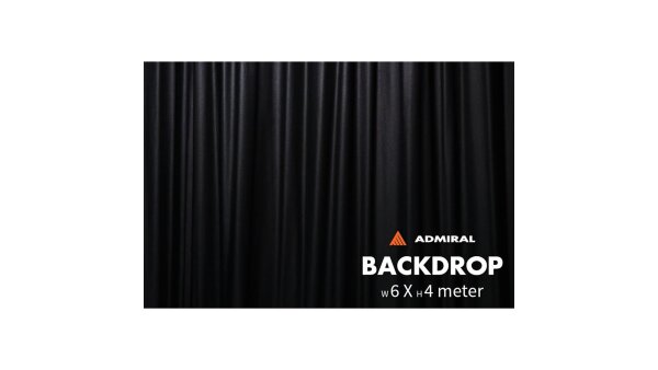 Admiral Backdrop 320 g/m² 6m breit x 4m hoch schwarz